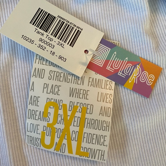 LuLaRoe TANK TOP Ribbed White NWT - Picture 9 of 16